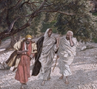Discípulos na estrada para Emaus  - Tissot