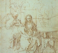 Sagrada família em uma treliça - Durer