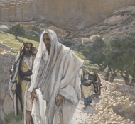Jesus vai à noite para Betânia - Tissot