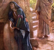 Maria Madalena, junto ao sepulcro